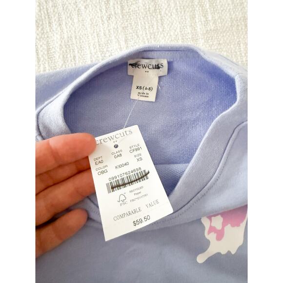 Crewcuts Factory | NWT Girls' butterfly crewneck sweatshirt | Sz XS 4-5 - Picture 4 of 7